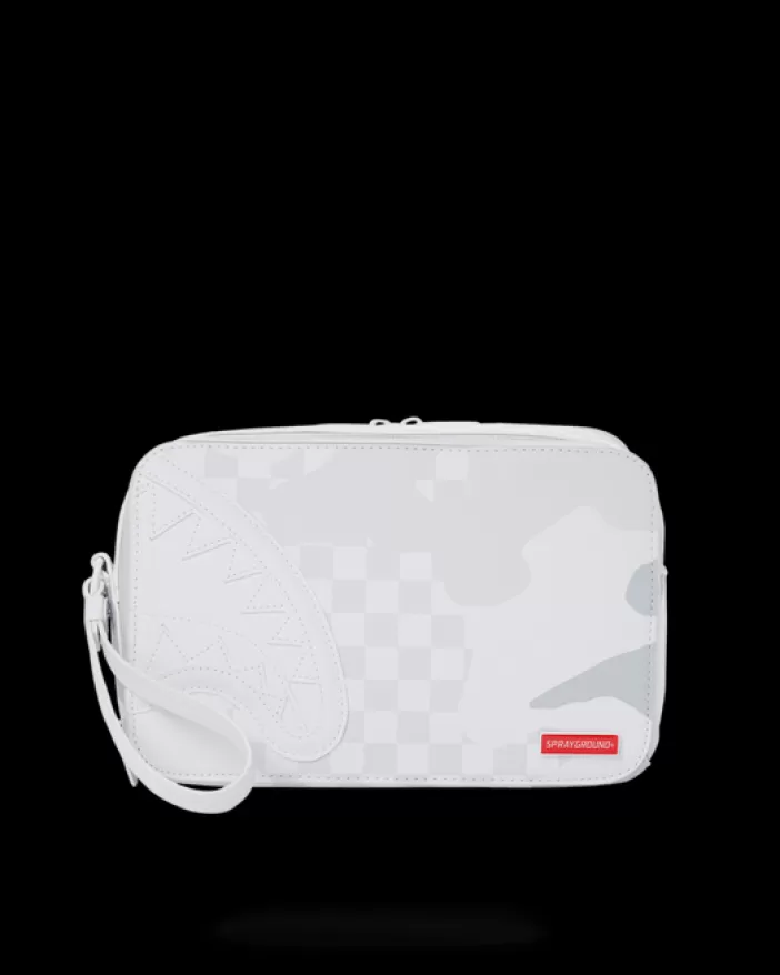 TOILETRIES AKA MONEY BAGS*Sprayground 3AM LE BLANC TOILETRY BAG