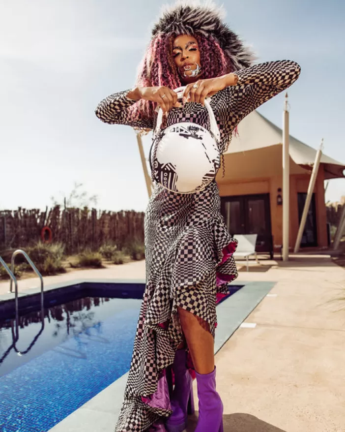HANDBAGS*Sprayground A.I.8 AFRICAN INTELLIGENCE - ORIGIN STORY GLOBE BAG