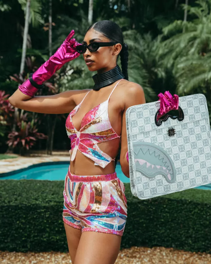 HANDBAGS*Sprayground A.I.8 AFRICAN INTELLIGENCE BOOKED u0026 BUSY CITY SAVVY HANDBAG