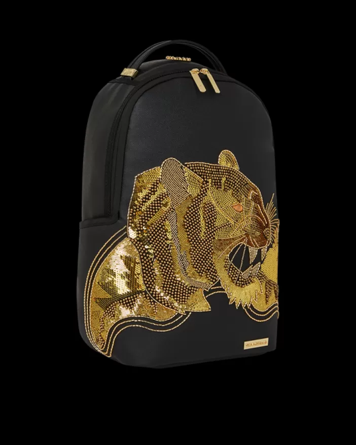 BACKPACKS*Sprayground A.I.8 AFRICAN INTELLIGENCE GUILDED LEOPARD BACKPACK (DLXV)