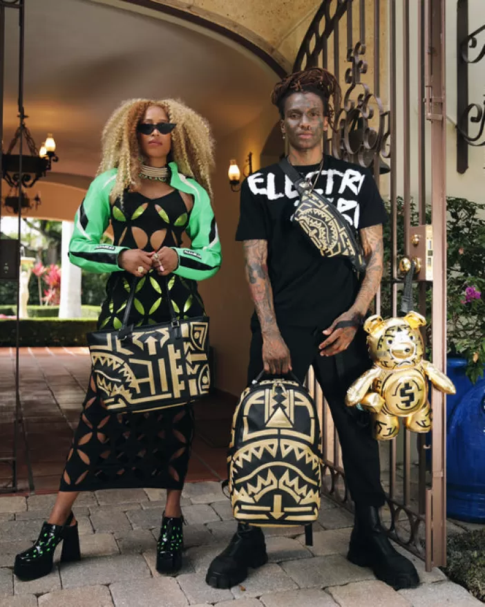 TEDDY BEAR BACKPACKS | BACKPACKS*Sprayground A.I.8 AFRICAN INTELLIGENCE PATH TO THE FUTURE II MEDIUM MONEYBEAR TEDDYBEAR BACKPACK