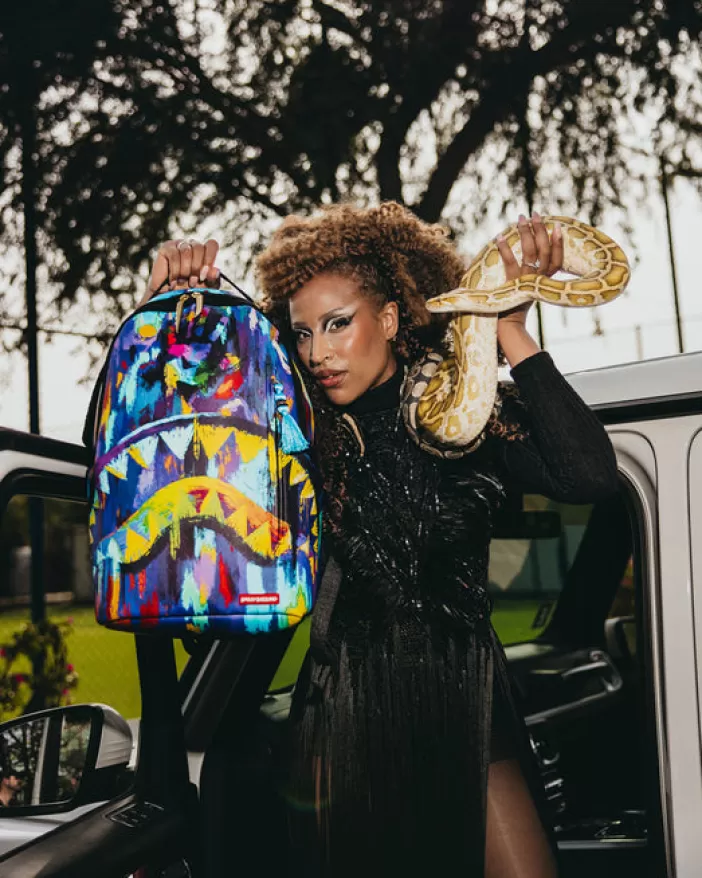 BACKPACKS*Sprayground A.I.8 AFRICAN INTELLIGENCE PLANET UTOPIA BACKPACK (DLXV)