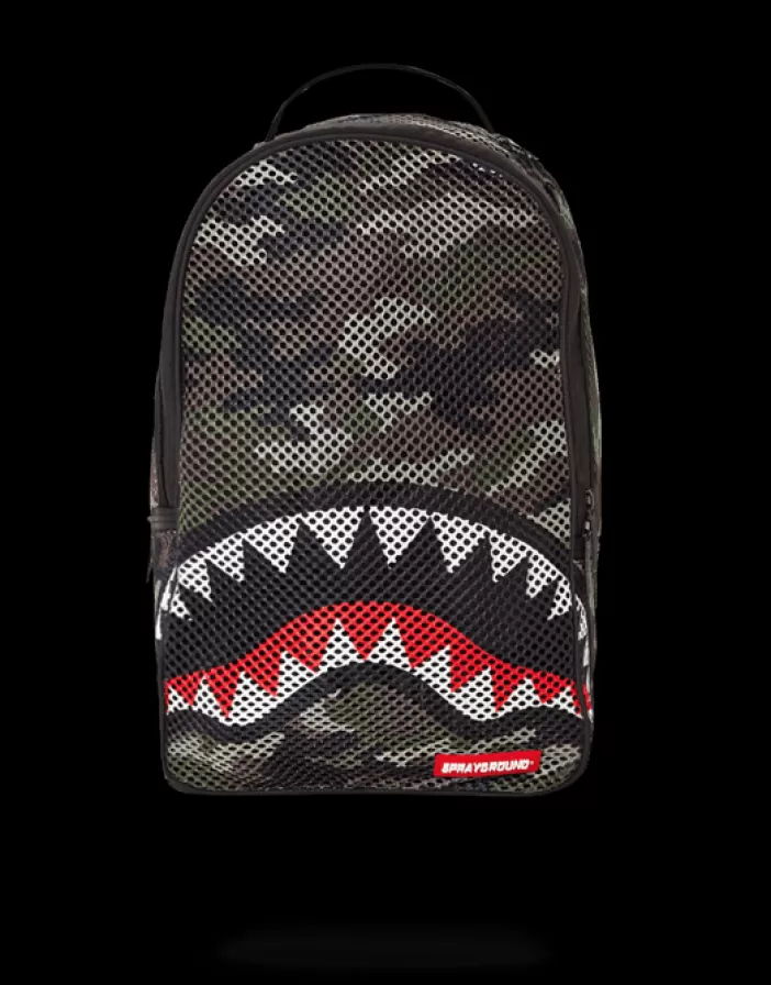 BACKPACKS*Sprayground CAMO MESH SHARK