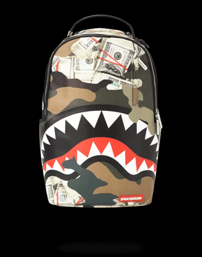 BACKPACKS*Sprayground CAMO MONEY SHARK