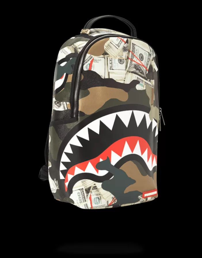 BACKPACKS*Sprayground CAMO MONEY SHARK