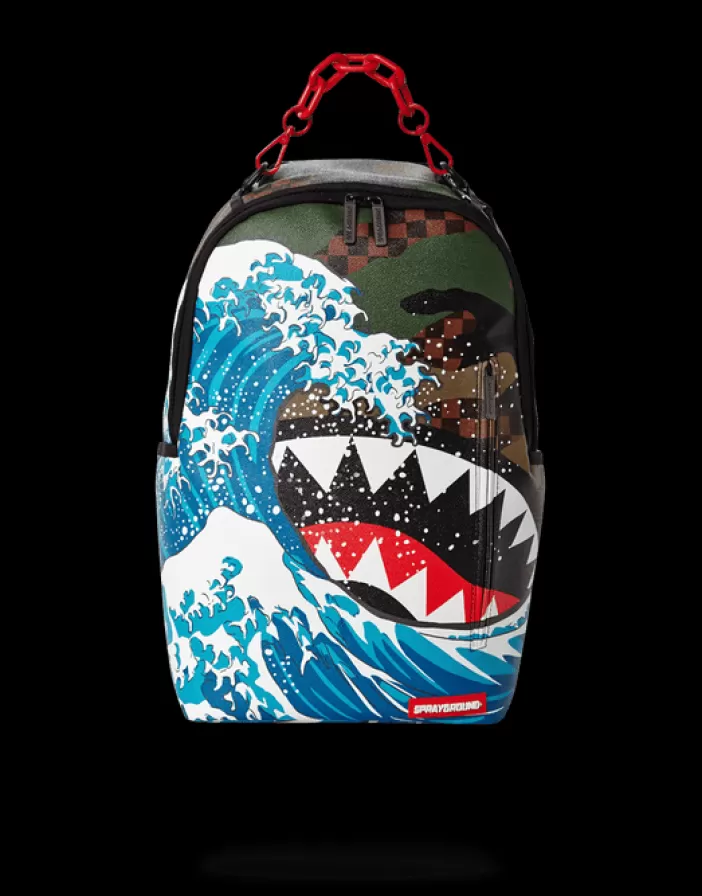 BACKPACKS*Sprayground CAMOKAWA WAVE SHARK