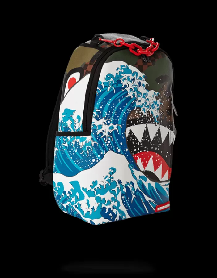 BACKPACKS*Sprayground CAMOKAWA WAVE SHARK