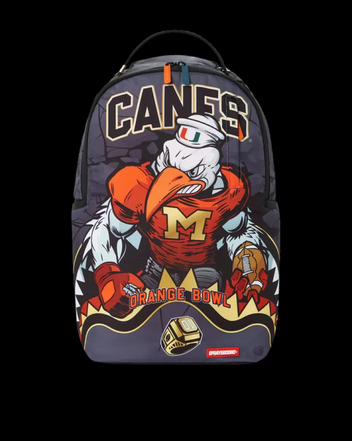 BACKPACKS*Sprayground CANES MUSCLE UNIVERSITY OF MIAMI BACKPACK (WITH WARREN SAPP)