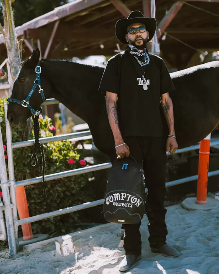 BACKPACKS*Sprayground COMPTON COWBOYS WELCOME TO MY CITY BACKPACK