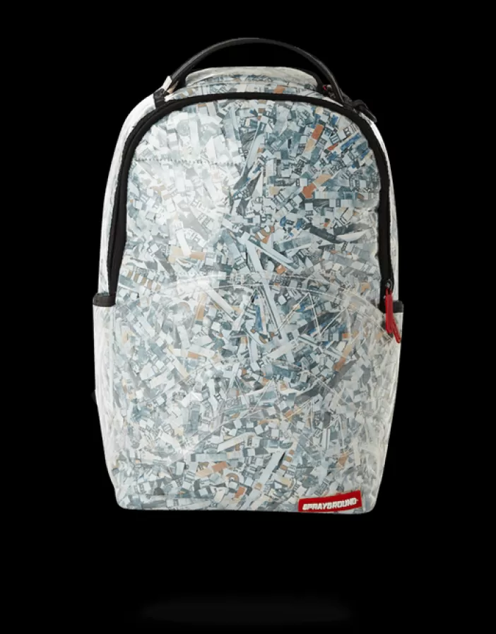 BACKPACKS*Sprayground COUNTERFEIT (VINYL SHREDDED MONEY)