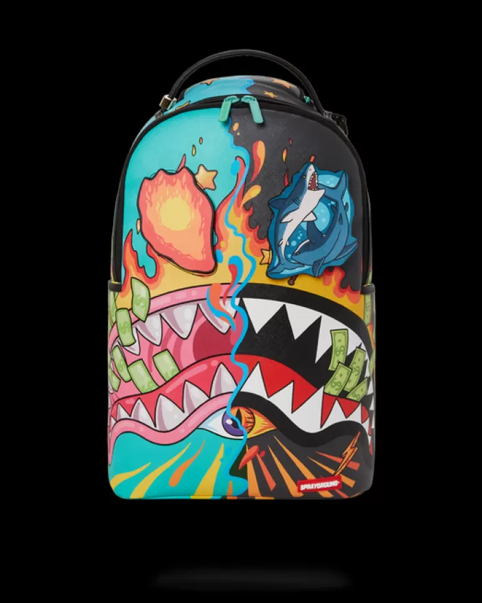 BACKPACKS*Sprayground DAZED u0026 SHARK DOUBLE LIFE (WITH REMOVABLE EYE PATCHES)