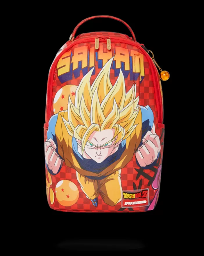 BACKPACKS*Sprayground DBZ SUPER SAIYAN CHECK