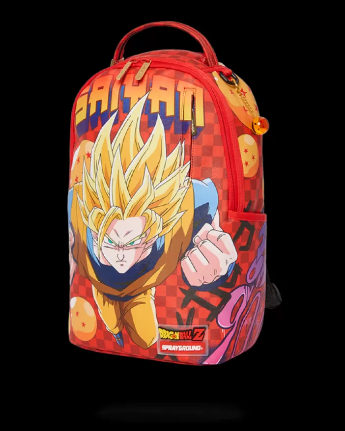 BACKPACKS*Sprayground DBZ SUPER SAIYAN CHECK