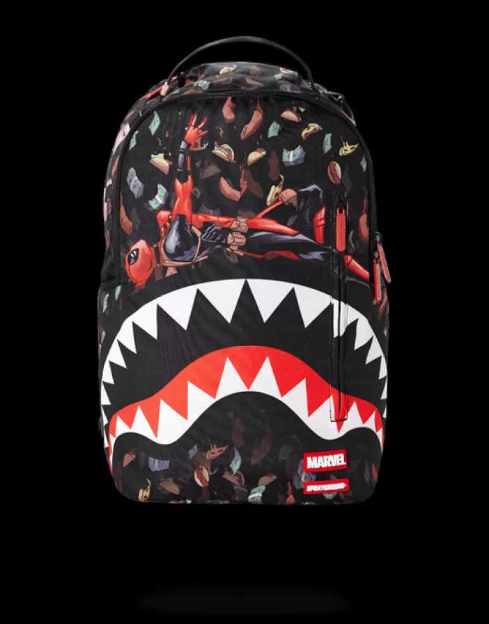 BACKPACKS*Sprayground DEADPOOL TACO$ RAIN SHARK