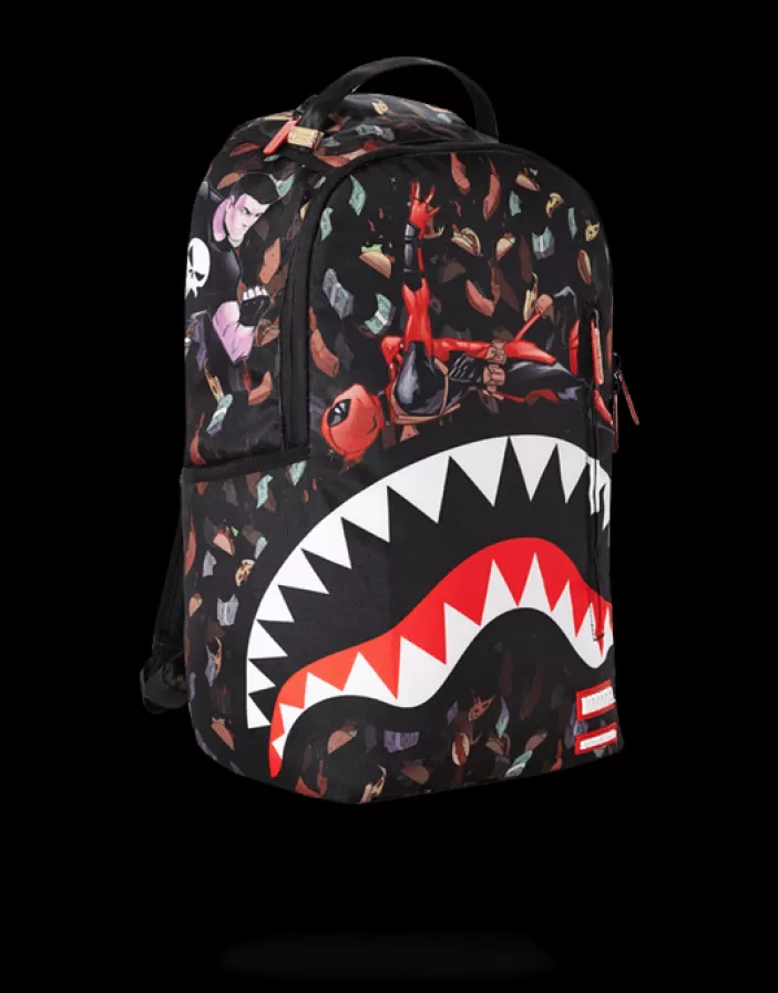 BACKPACKS*Sprayground DEADPOOL TACO$ RAIN SHARK