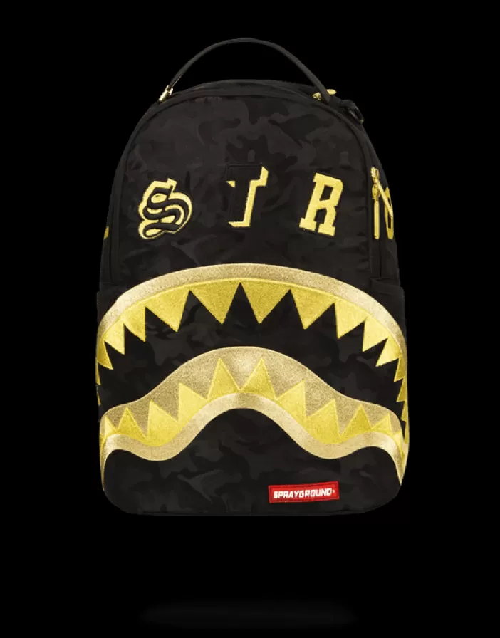 BACKPACKS*Sprayground DESTROY SHARK (GOLD CAMO)
