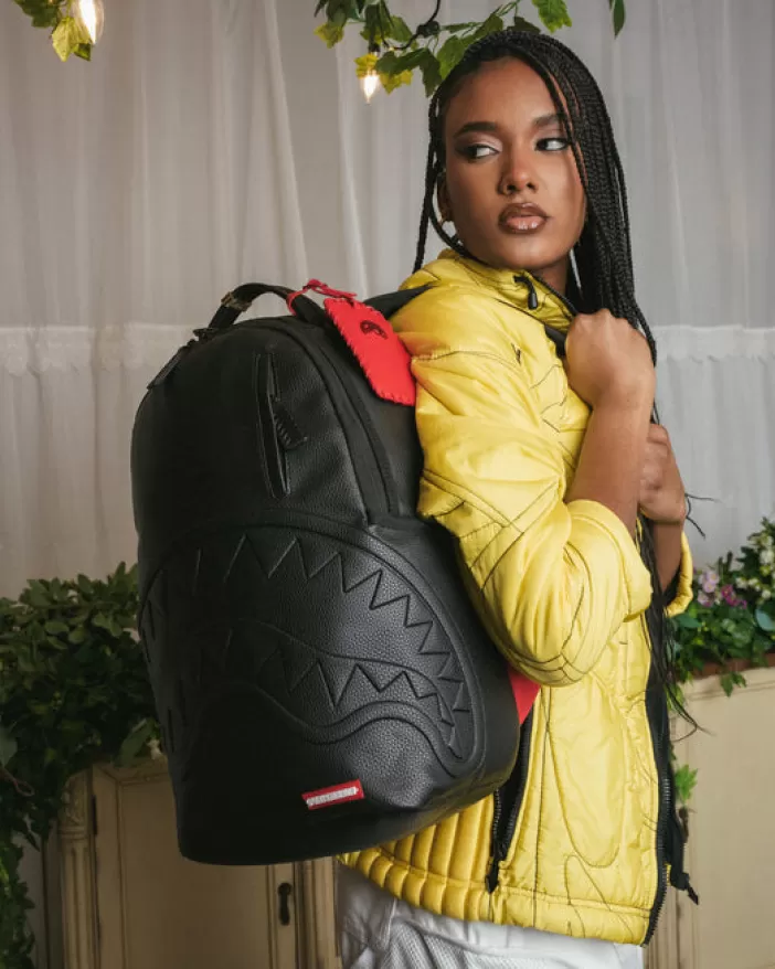 BACKPACKS*Sprayground EMBOSSED SHARK TRAVELER BACKPACK (DLXV)