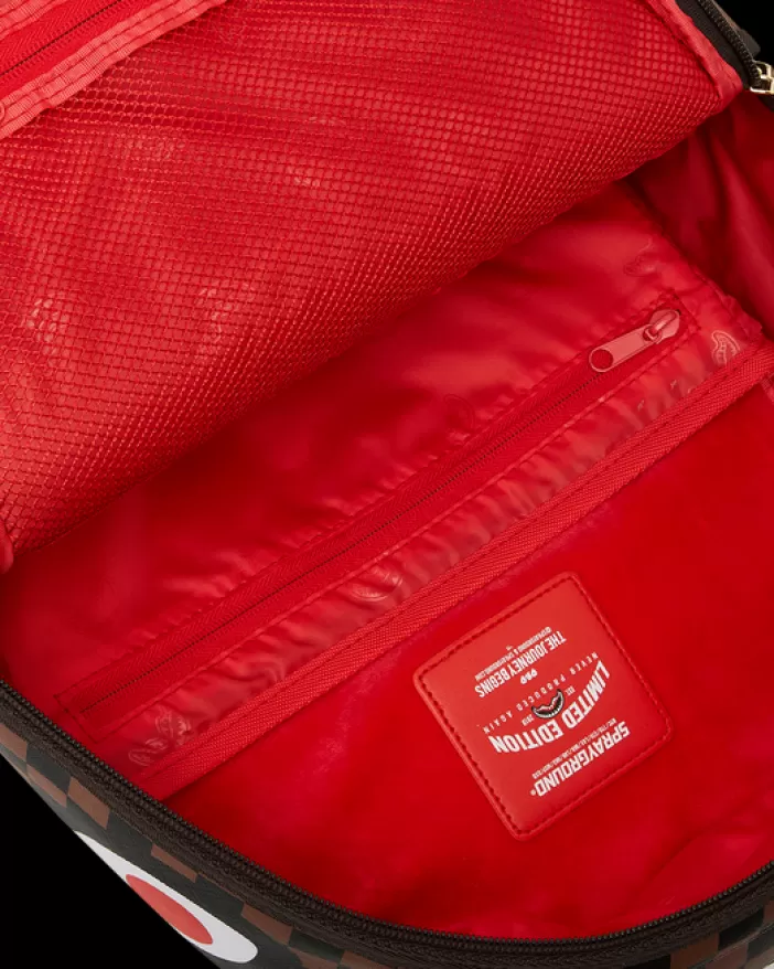 BACKPACKS*Sprayground EXTERIOR GOLD ZIP POCKET SHARKS IN PARIS BACKPACK (DLXV)