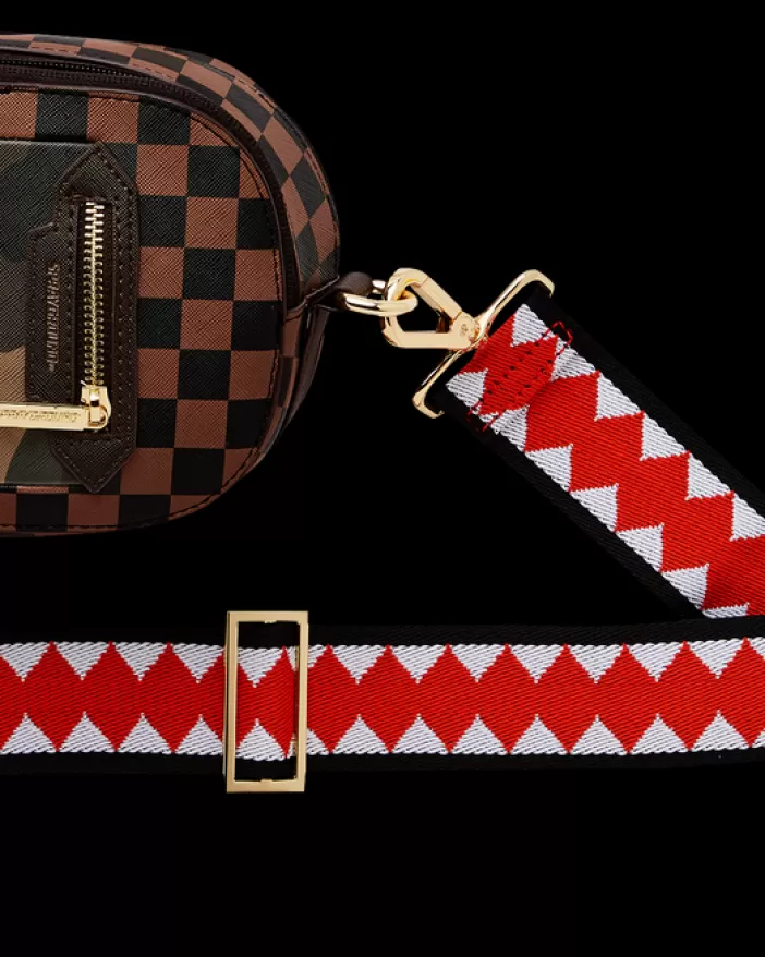 SLINGS | CROSSBODYS*Sprayground EXTERIOR GOLD ZIP POCKET SHARKS IN PARIS BACKPACK SLING