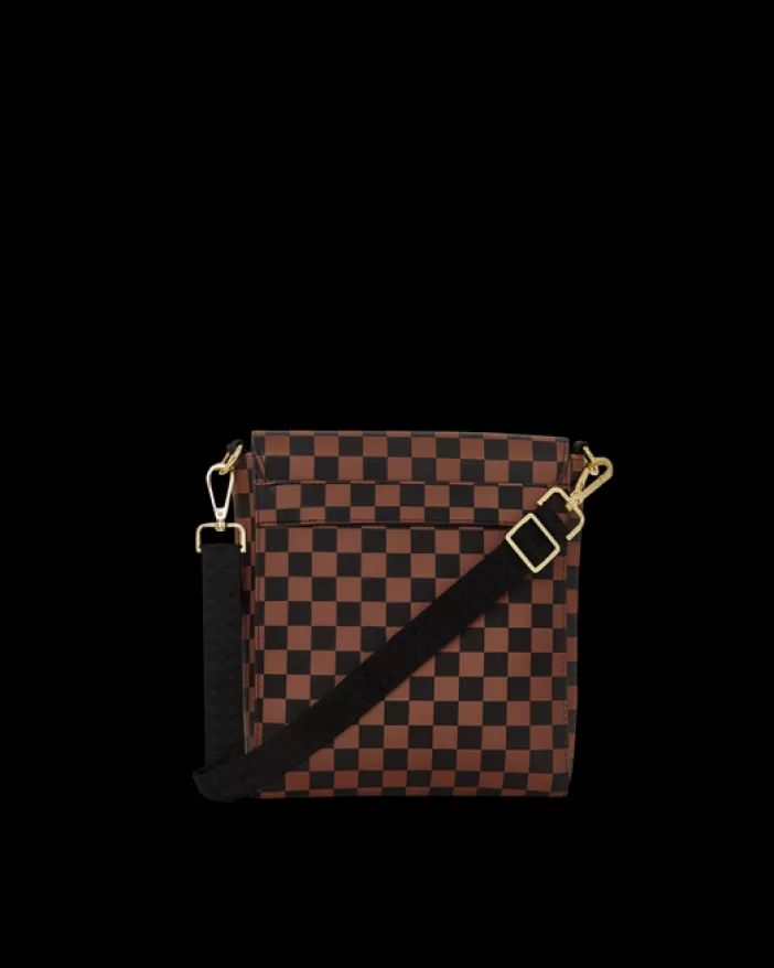 SLINGS | CROSSBODYS*Sprayground EXTERIOR GOLD ZIP POCKET SHARKS IN PARIS MESSENGER SLING BAG
