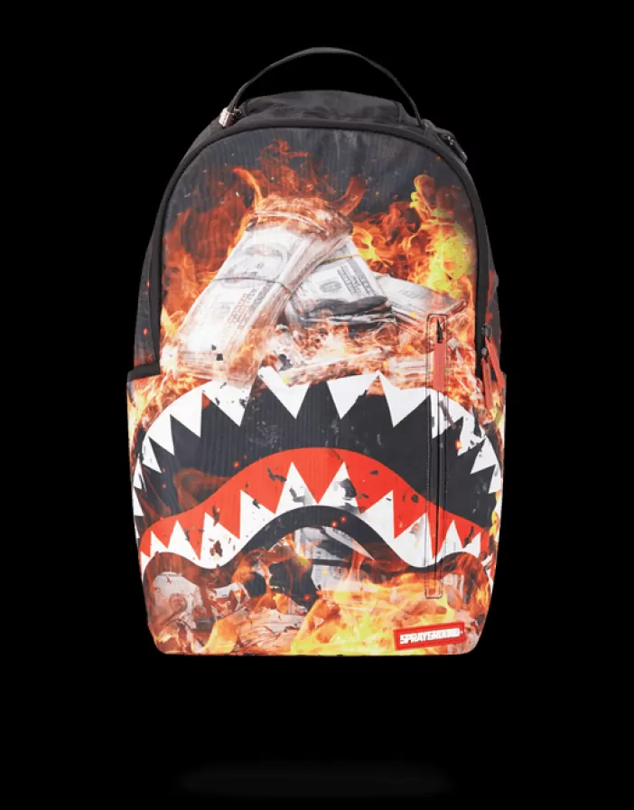 BACKPACKS*Sprayground FIRE MONEY SHARK