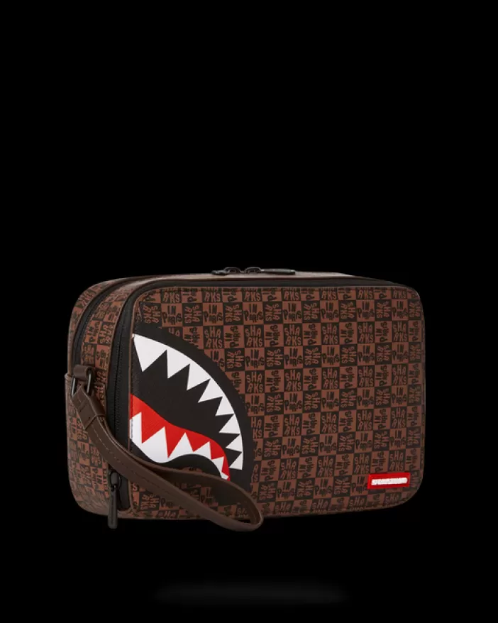 TOILETRIES AKA MONEY BAGS*Sprayground FRENZY SHARKS TOILETRY BAG