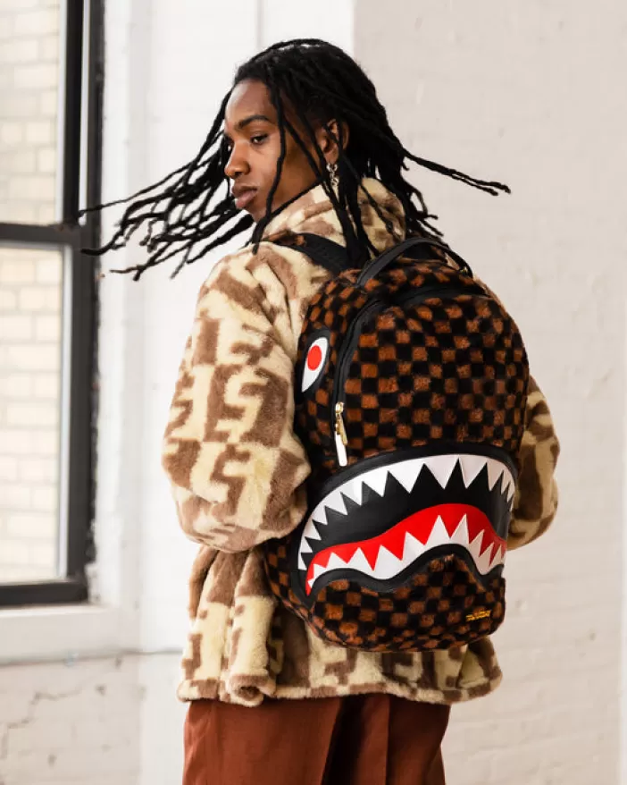 BACKPACKS*Sprayground FURRR SHARKS IN PARIS BACKPACK (DLXV)