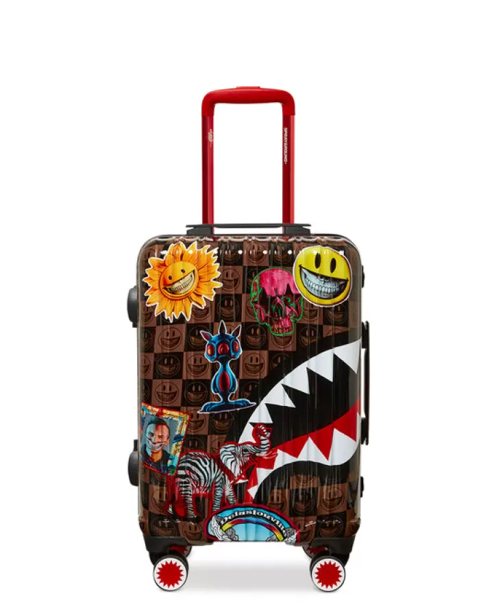 CARRY-ON LUGGAGE*Sprayground GLOBAL MOGUL POPAGANDA RON ENGLISH EDITION HARDSHELL CARRY-ON LUGGAGE