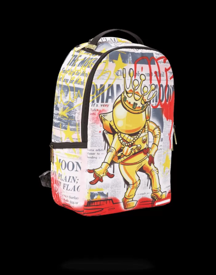 BACKPACKS*Sprayground GOLD ASTRONAUT 1969 MOON WALK
