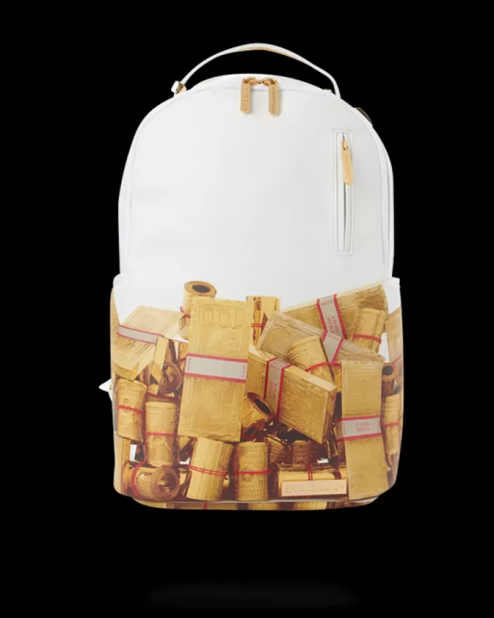 BACKPACKS*Sprayground GOLD MONEY BRICKS DLXV BACKPACK
