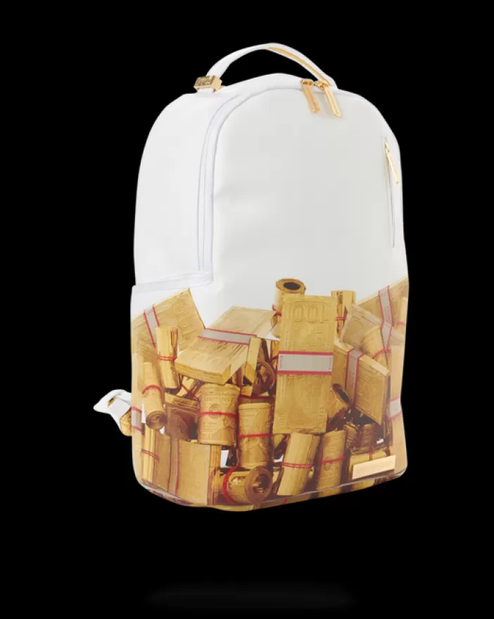 BACKPACKS*Sprayground GOLD MONEY BRICKS DLXV BACKPACK
