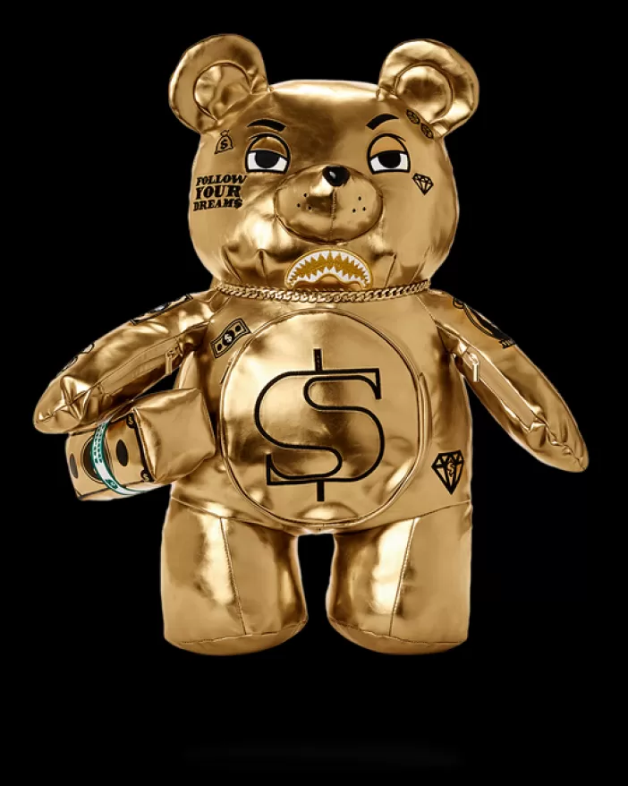 TEDDY BEAR BACKPACKS | BACKPACKS*Sprayground GOLD RUSH MONEYBEAR TEDDYBEAR BACKPACK