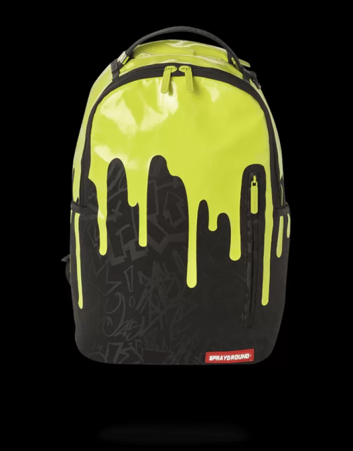 BACKPACKS*Sprayground GREEN NEON DRIP BACKPACK (ONE OF ONE)