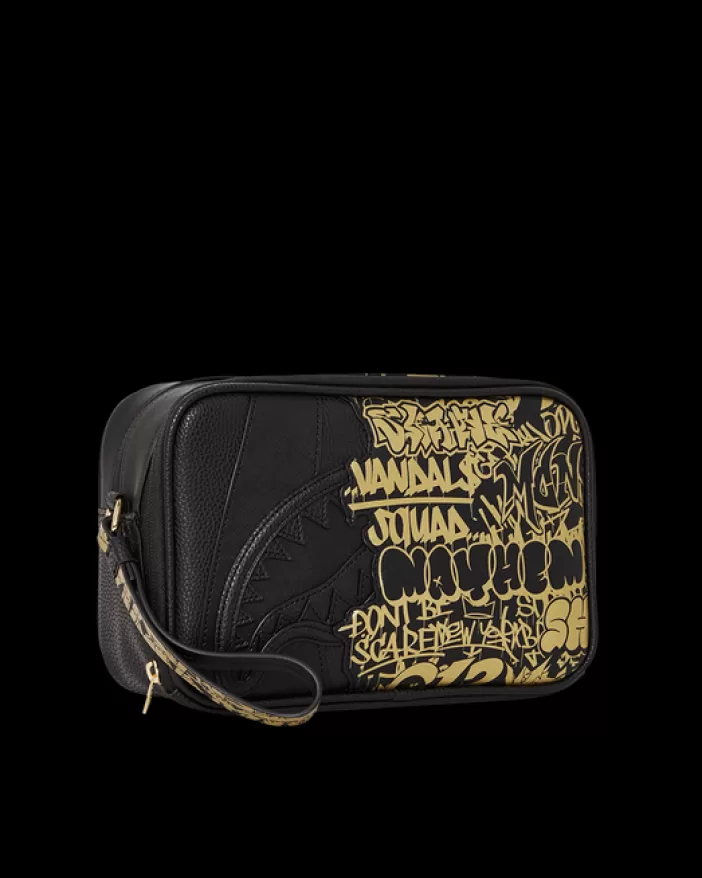 TOILETRIES AKA MONEY BAGS*Sprayground HALF GRAFF GLIDE TOILETRY BRICKSIDE BAG