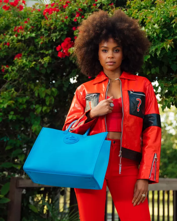 TOTES | HANDBAGS*Sprayground HEAVY METAL SHARK BLUE TORTUGA TOTE