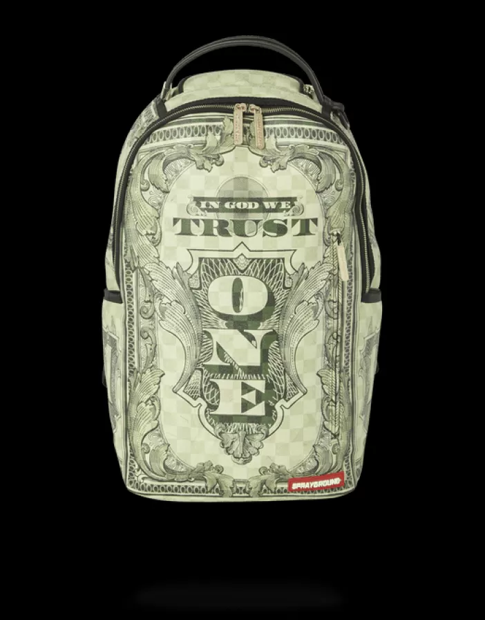 BACKPACKS*Sprayground IN GOD WE TRUST GREEN BACKPACK (ONE OF ONE)