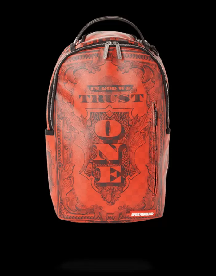 BACKPACKS*Sprayground IN GOD WE TRUST RED BACKPACK (ONE OF ONE)