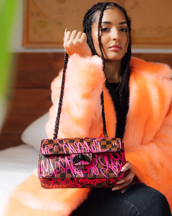 HANDBAGS*Sprayground JETGRAPHIX SHARKCHAIN HANDBAG