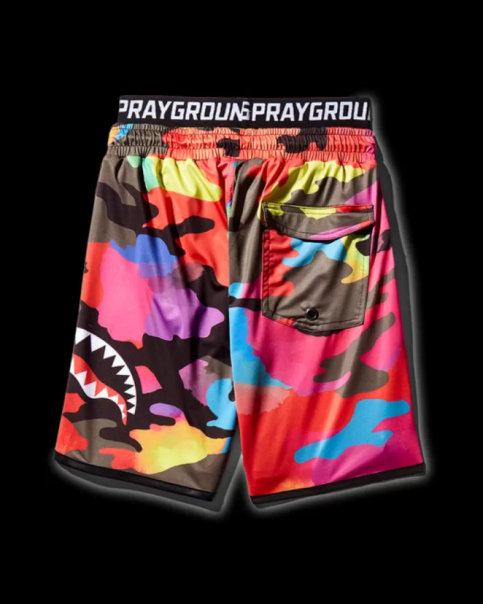 SWIMWEAR*Sprayground KIDS CAMOBURST SWIM TRUNKS