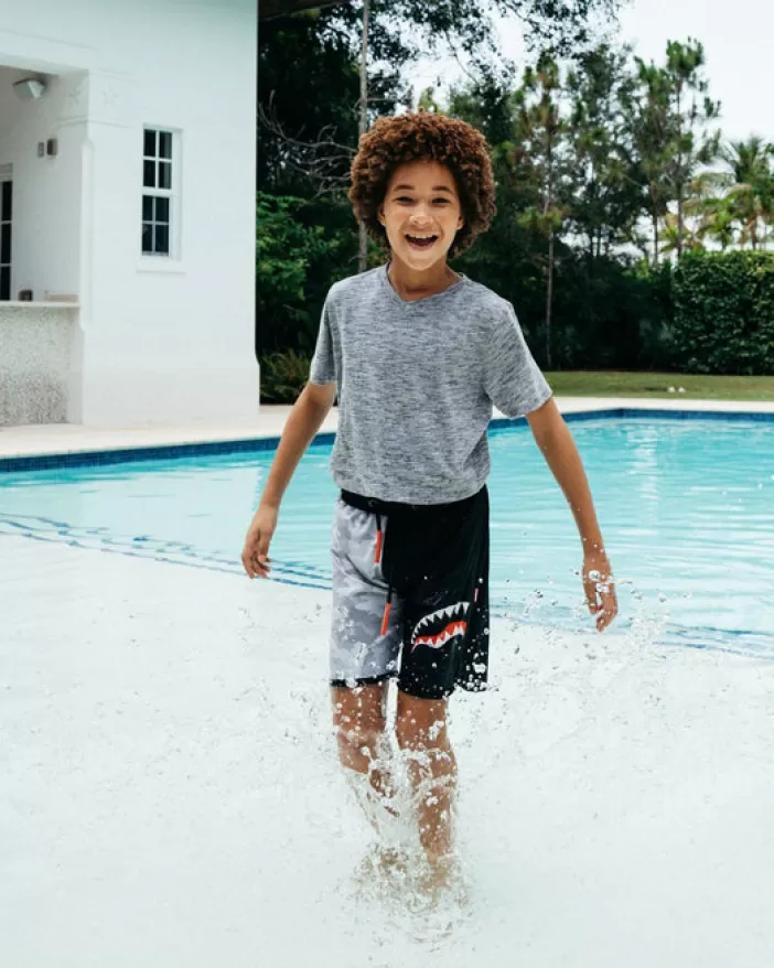 SWIMWEAR*Sprayground KIDS DAMAGE CONTROL SWIM TRUNKS
