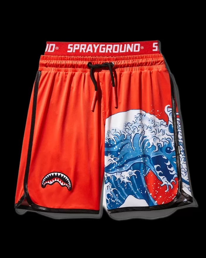 SWIMWEAR*Sprayground KIDS JAPAN WAVE SWIM TRUNKS (RED)