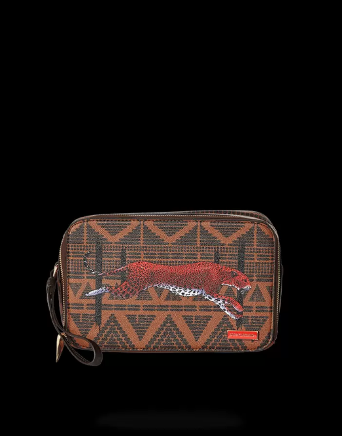 TOILETRIES AKA MONEY BAGS*Sprayground LEOPARDS IN PARIS TOILETRY AKA MONEY BAG