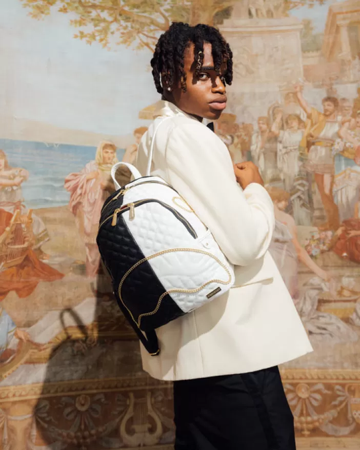 SAVAGES | BACKPACKS*Sprayground LEVELED UP SPLIT QUILT SHARK SAVAGE BACKPACK