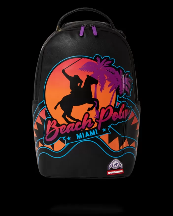 BACKPACKS*Sprayground MIAMI BEACH POLO COLLAB BACKPACK (DLXV-BLACK)