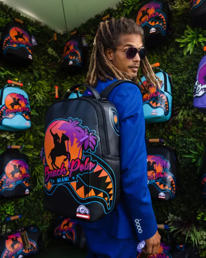 BACKPACKS*Sprayground MIAMI BEACH POLO COLLAB BACKPACK (DLXV-BLACK)