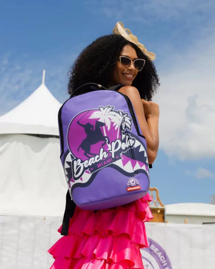 BACKPACKS*Sprayground MIAMI BEACH POLO COLLAB BACKPACK (DLXV-PURPLE)