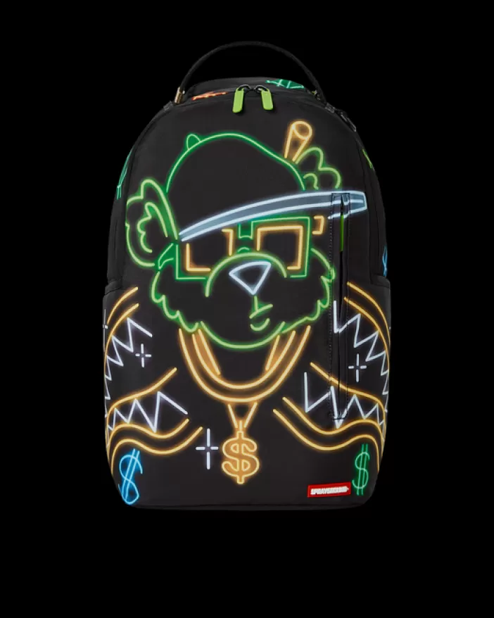 BACKPACKS*Sprayground MONEY BEAR CITY LIGHTS BACKPACK
