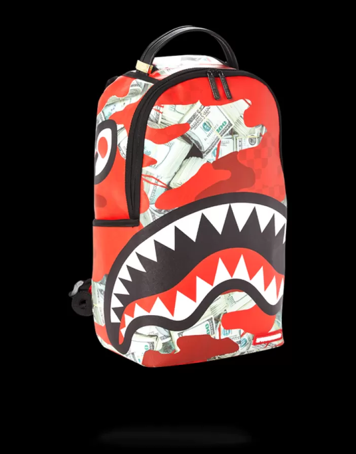 BACKPACKS*Sprayground MONEY CAMO (RED) BACKPACK