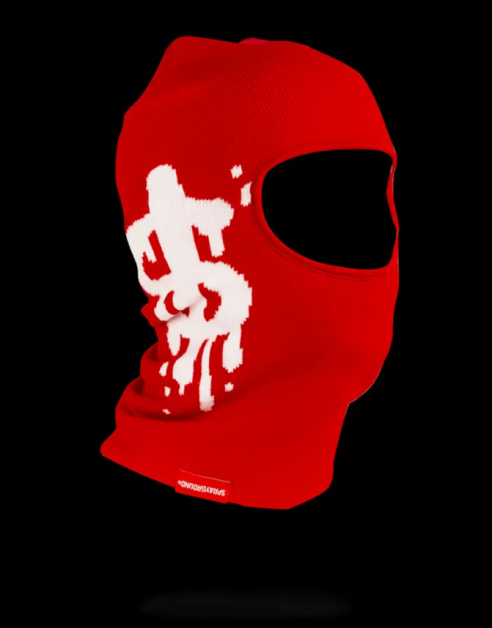 SKI MASKS*Sprayground MONEY DRIP SKI MASK (RED)