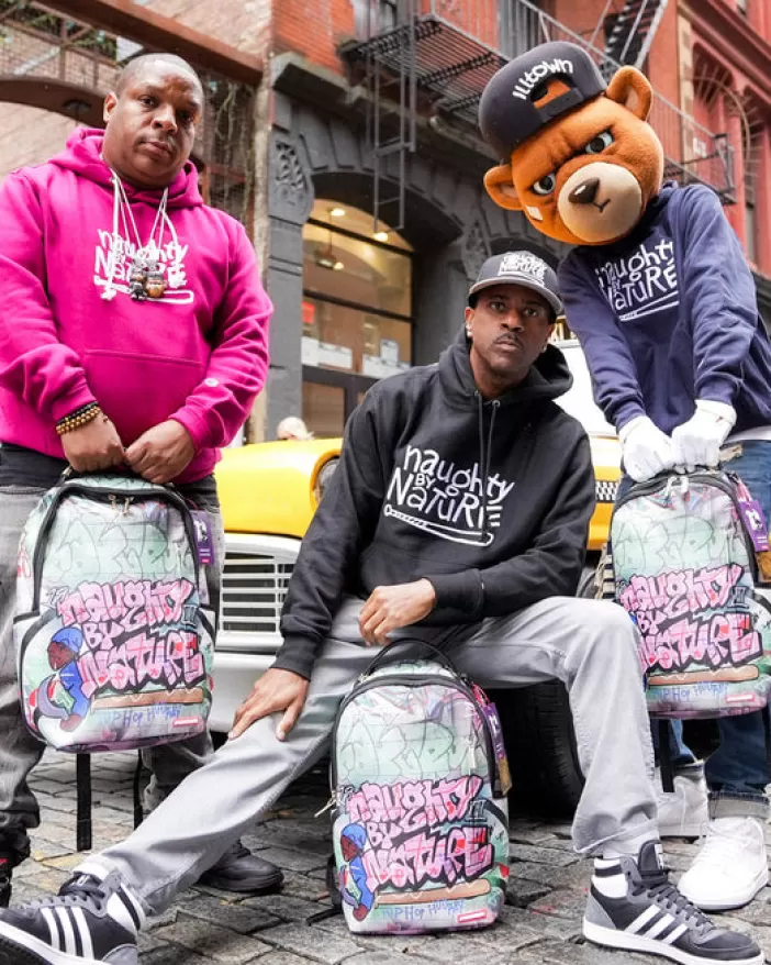 BACKPACKS*Sprayground NAUGHTY BY NATURE HIP HOP HOORAY 30TH ANNIVERSARY COLLAB BACKPACK